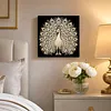 (30x30cm)Peacock DIY Pearl Painting Art With Inner Frame Handmade Pearl Material Art Kit Living Room Decor