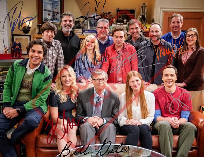 Bill Gates TBBT Big Bang Theory cast 8.5x11 Autographed Signed Reprint Photo Poster painting