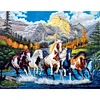 Scenic Horse-11CT Stamped Cross Stitch 50*40cm