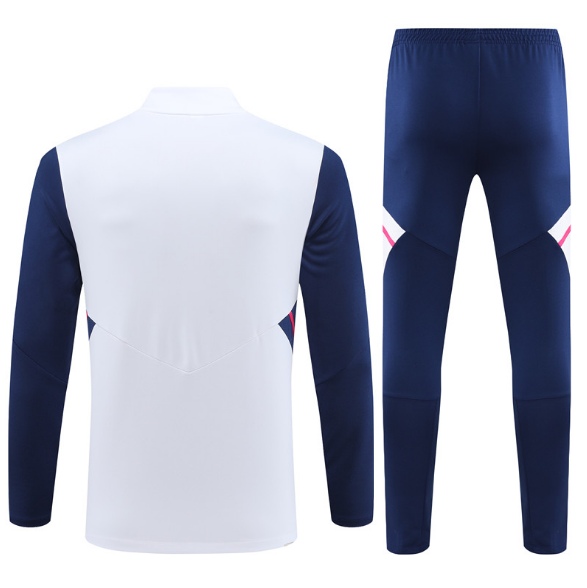 23/24 Arsenal Half-Pull White Training Suit Jersey Set