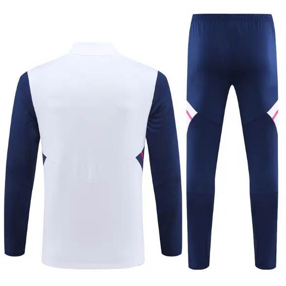 23/24 Arsenal Half-Pull White Training Suit Jersey Set
