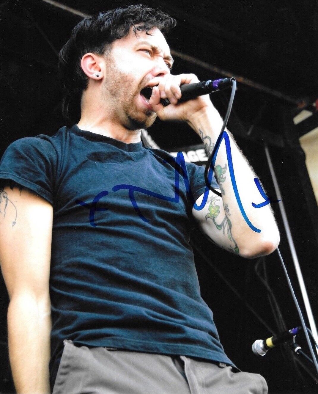 * TIM MCILRATH * signed autographed 8x10 Photo Poster painting * RISE AGAINST * PROOF * 2