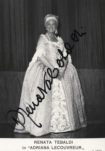 RENATA TEBALDI Signed Photo Poster paintinggraph - Opera Singer - Italian Soprano - Preprint