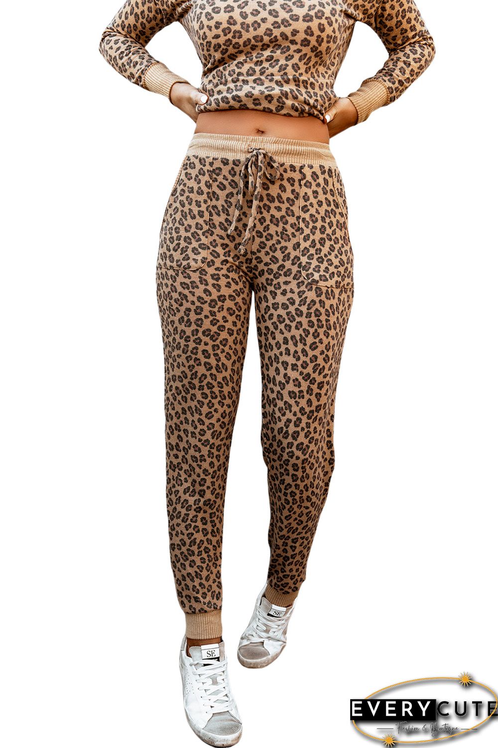 Leopard Pattern Jogger Pants