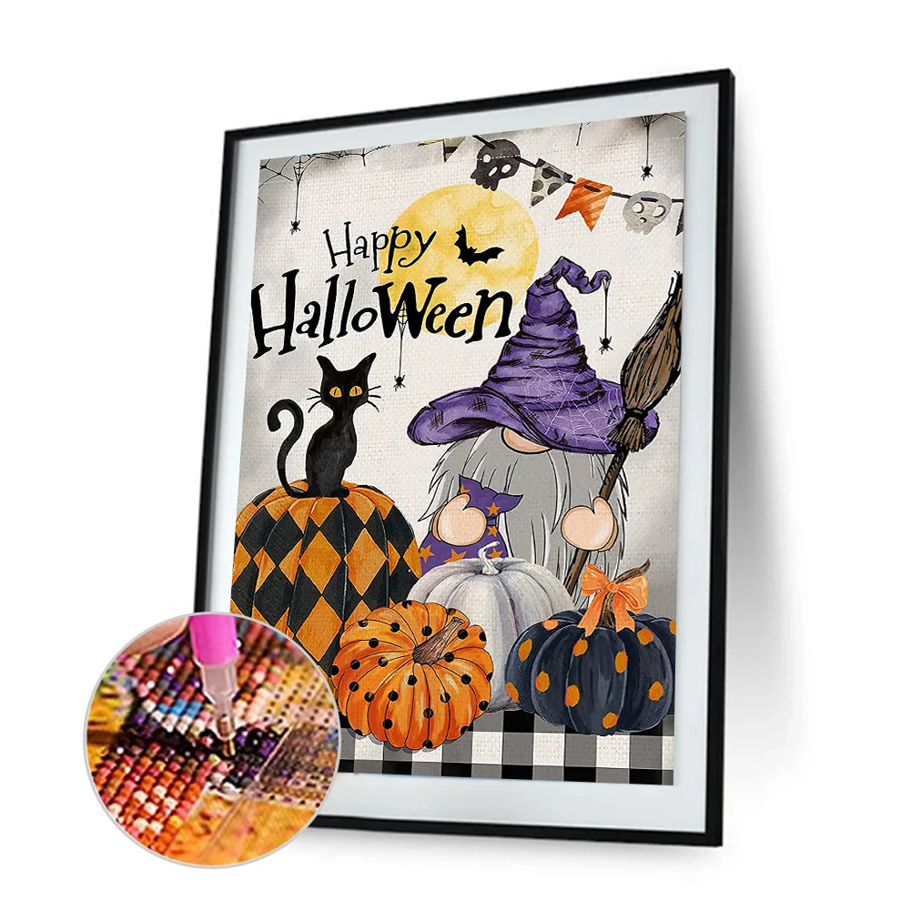 5D Kit Rhinestone DIY Halloween Goblin Full Round Drill Diamond Painting