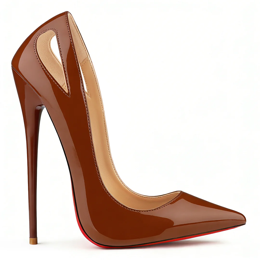 160mm Sky-High High Heels Red Bottom Shoes Classic Pointed Stiletto Heels-MERUMOTE