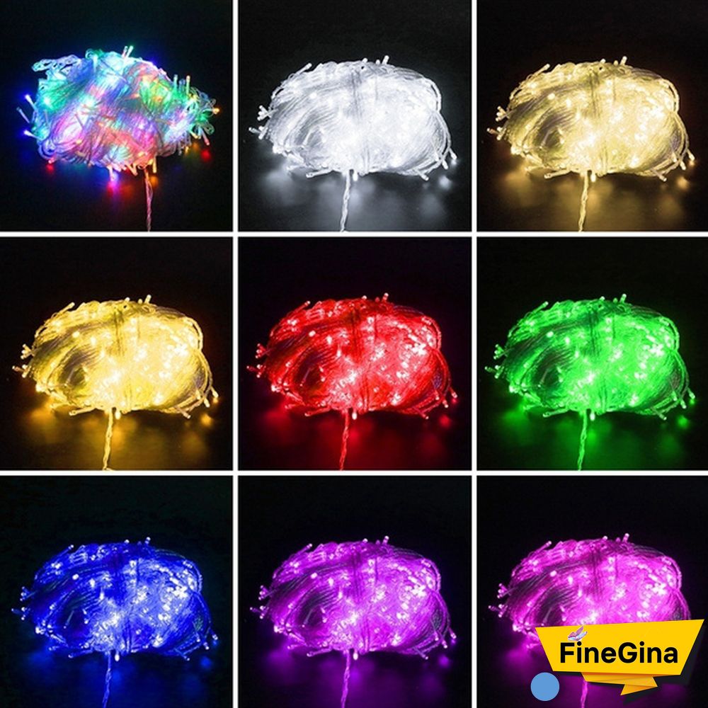 Holiday Led Christmas Lights Outdoor 100M 50M 30M 20M 10M Led String Lights Decoration For Party Holiday Wedding Garland