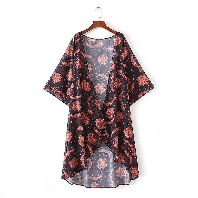 Sun Moon Kimono Boho Cardigan