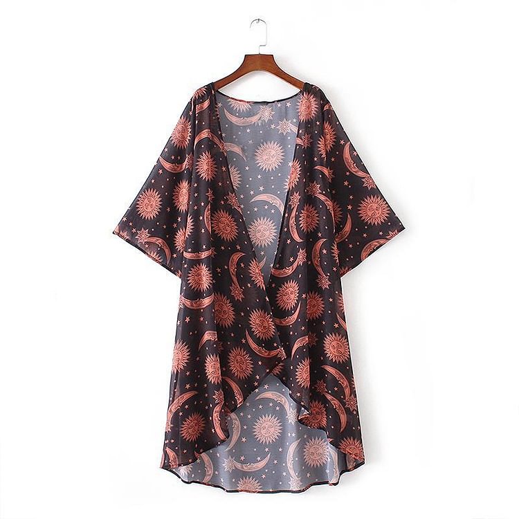 Sun Moon Kimono Boho Cardigan