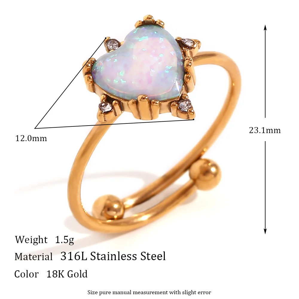 Opal Stone Adjustable Ring