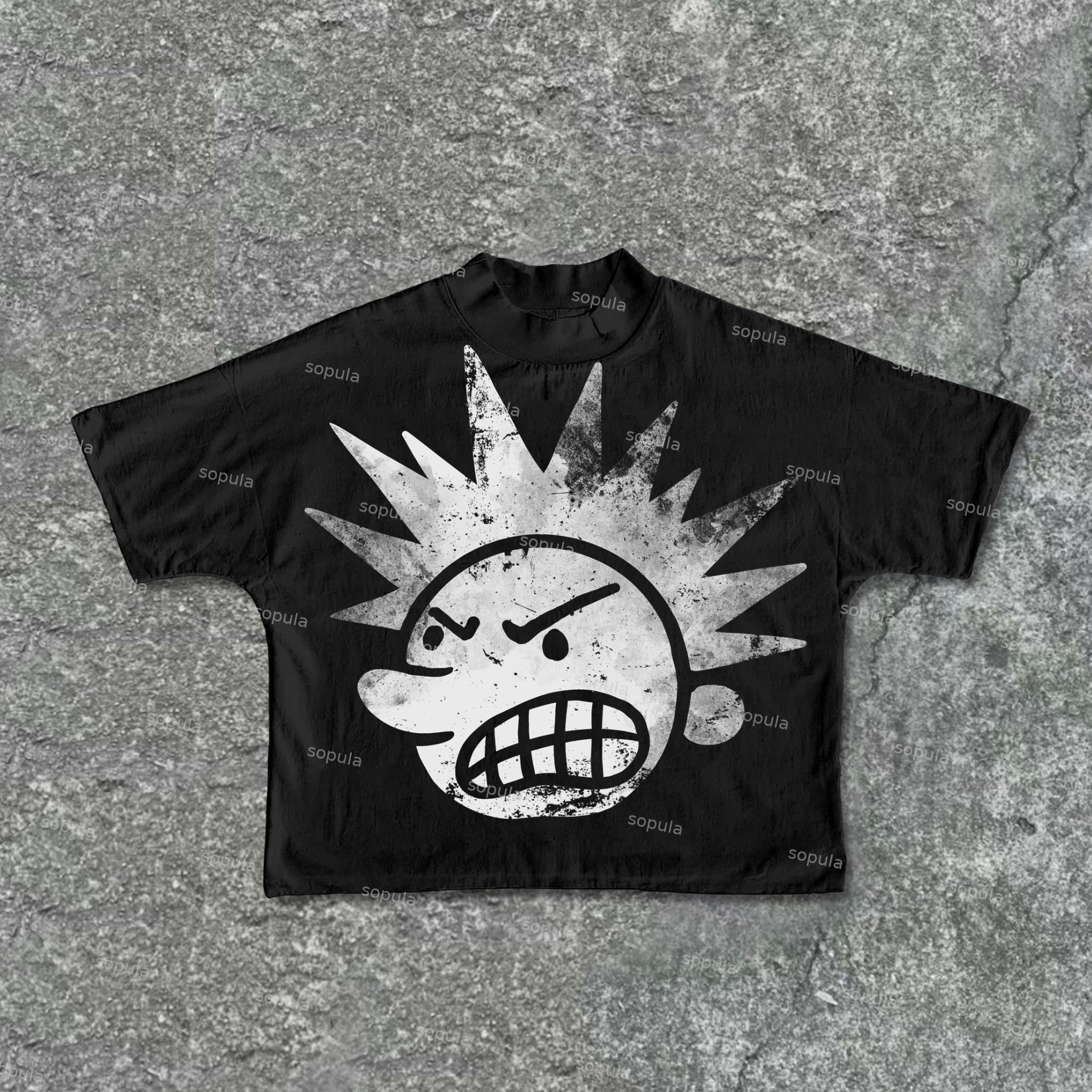 Casual The Brain Explodes Print Cotton Cropped T-Shirts - Sopula ｜Premium Graphic Tees & Graphic Streetwear