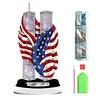 (US Local) America Twin Tower DIY Diamond Painting Desktop Ornaments Kit Home Decor