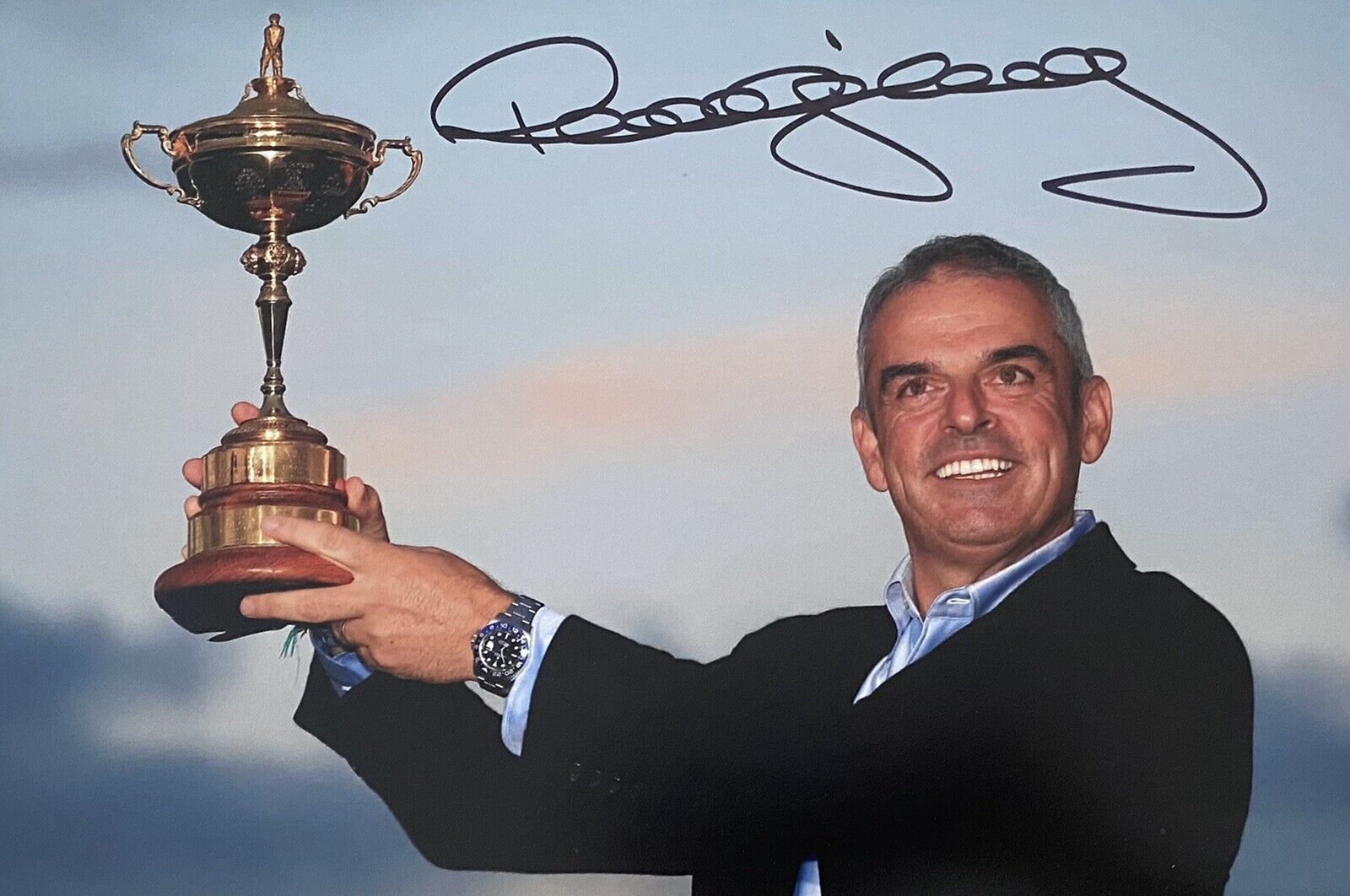 Paul McGinley Genuine Hand Signed Golf 12x8 Photo Poster painting 5