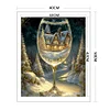 Christmas Scene In Cup-18CT Stamped Cross Stitch 40*50cm/15.75*19.69in