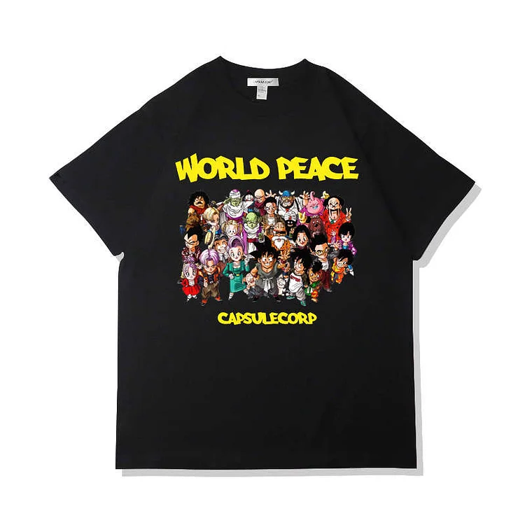 Pure Cotton Dragon Ball World Peace T-shirt  weebmemes