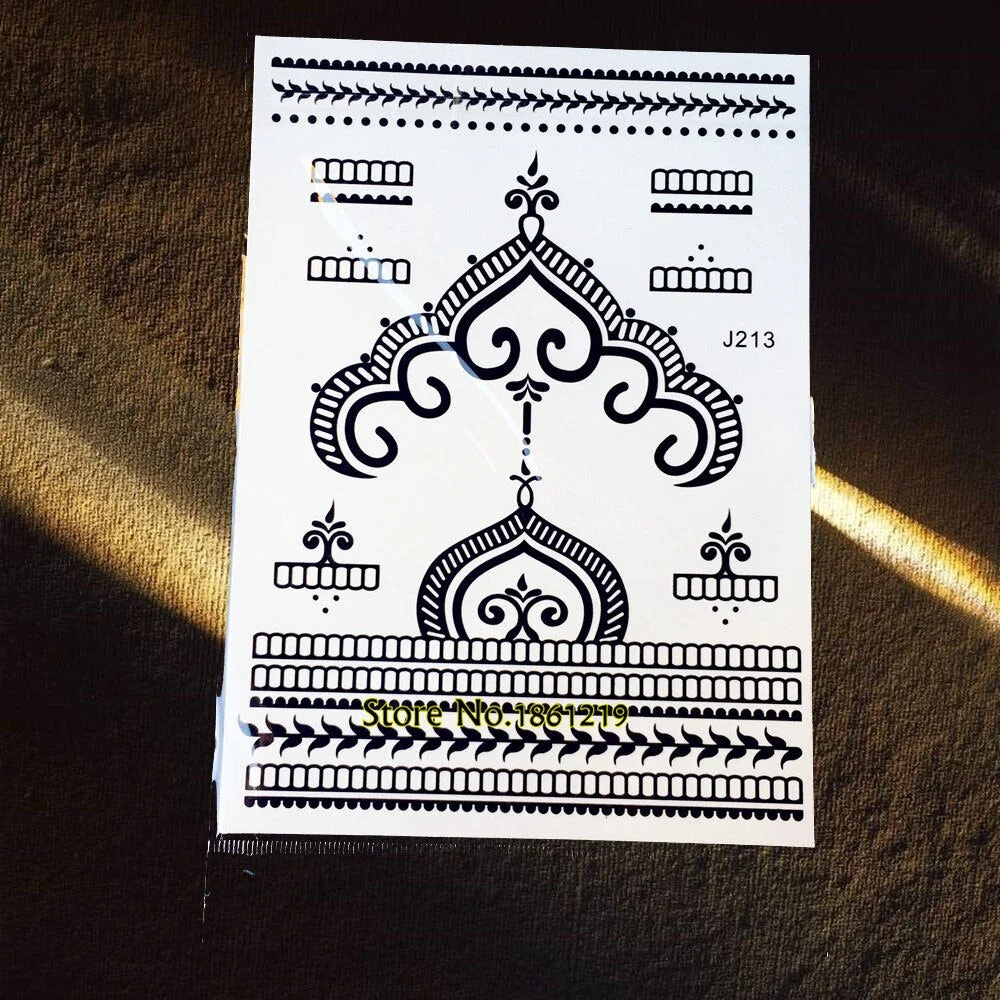 25 Styles Popular Black Temporary Tattoo Fake Dandelion Fairy Tatoo Women Lady Body Art Decals Waterproof Henna Tattoo Stickers