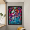 Glass Painting Mermaid-14CT Stamped Cross Stitch 45*60cm/17.72*23.62in (Big Size)