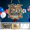 250th Anniversary of US Eagle DIY Acrylic Diamond Painting Hanging Kit Special Shape Crystal Rhinestone Art Pendants Single Side Drill for Adults Gift Home Wall Or Window Decor