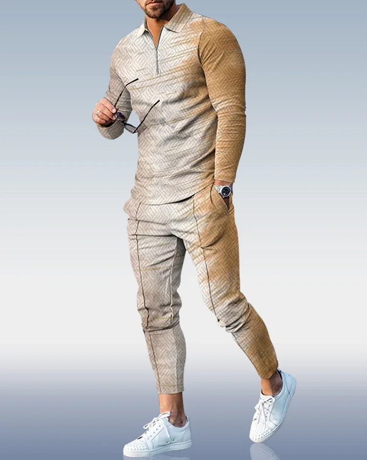 Men's Casual Personality Polo Suit 105