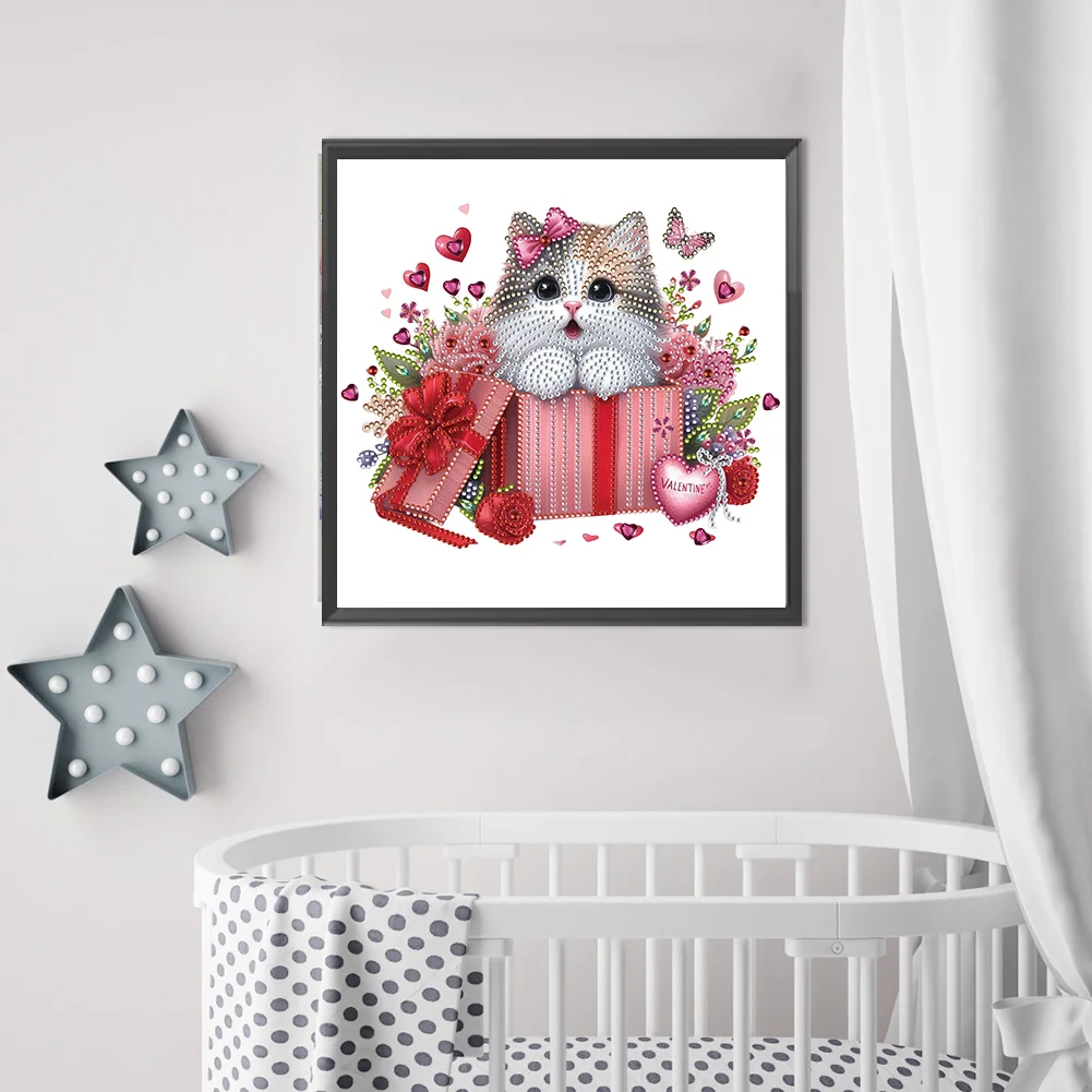 Special Shape Diamond Painting 30*30cm - Surprised Cat