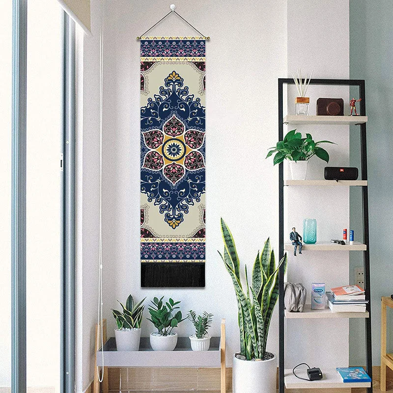 Moon Phase Tapestry Wall Hanging Lunar Eclipse Cycle Tassel Carpet Sun Moon Tapestries Bohemian Psychedelic Wall Decoration