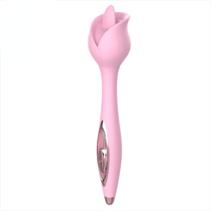 Rose Tongue Licking Wand Vibrator - Rose Toy