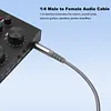 6.35mm Headphone Extension Cable Wear Resist Male To Female TRS Adapter Cord Multi-Purpose Hi-Fi Sound Stereo Extender Cord for IPhone/Headset/Smartphones