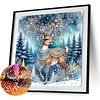 Christmas Elk - Diamond Painting - Full Round Drill (Canvas|30*30cm)