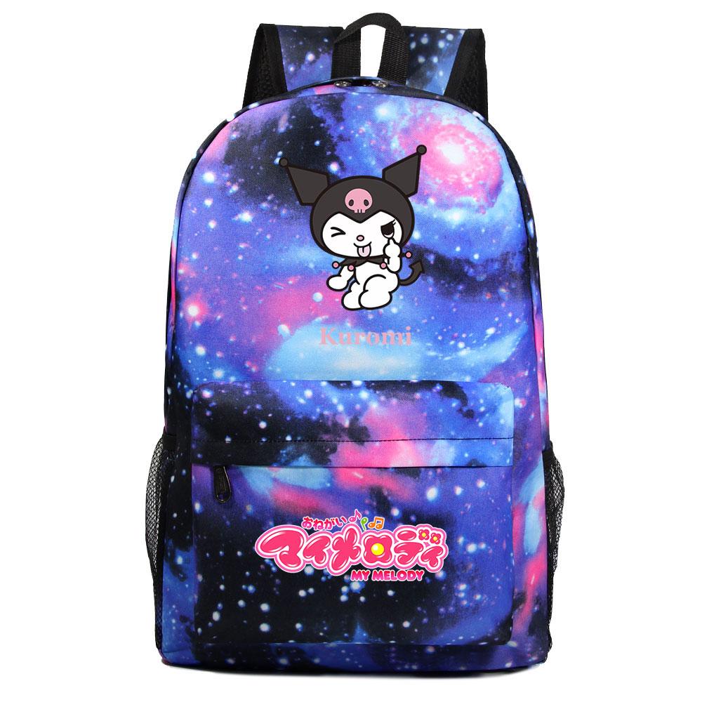 Mayoulove Kuromi Backpack Large Capacity Durable Design For School Use-Mayoulove