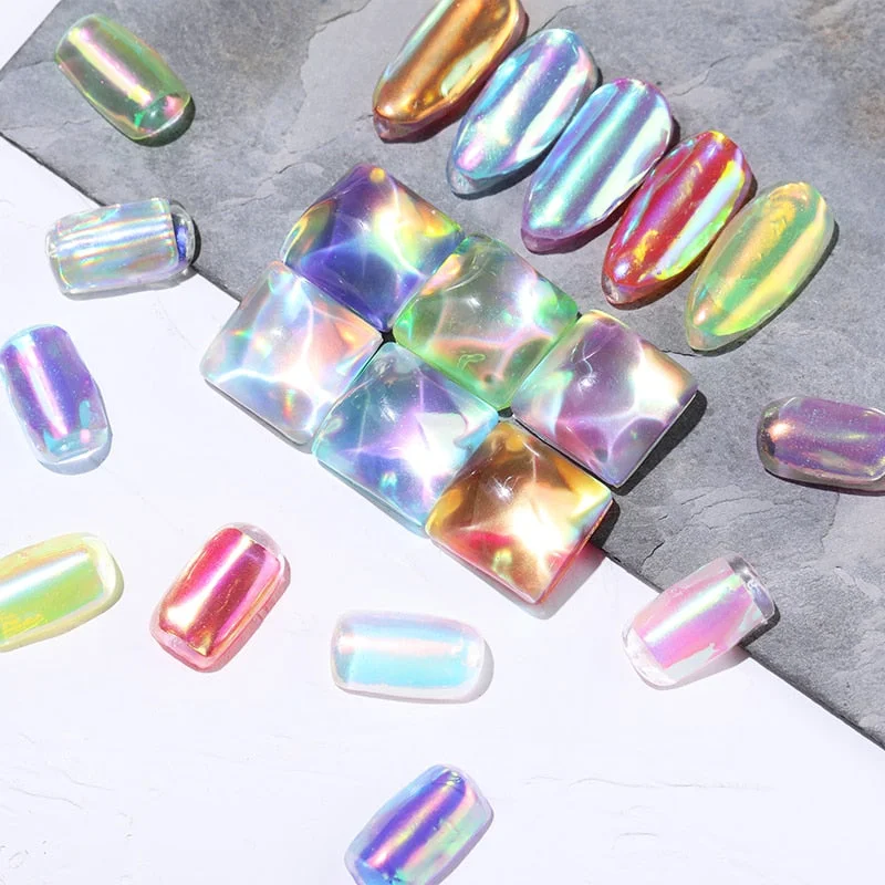 Japanese Nail Art Aurora Ice Cube Cellophane Colorful Transfer Glass Paper Tips Candy Paper Diy Sticker Decoration