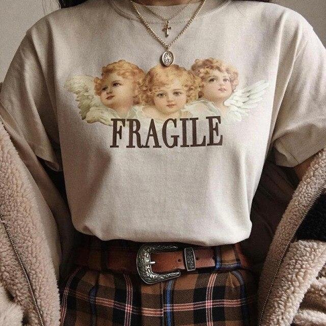 Summer New Michelangelo Cartoon T-shirt Angel Child Loose Casual Retro Short T-shirt Woman T-shirts - Shop Trendy Women's Fashion | TeeYours