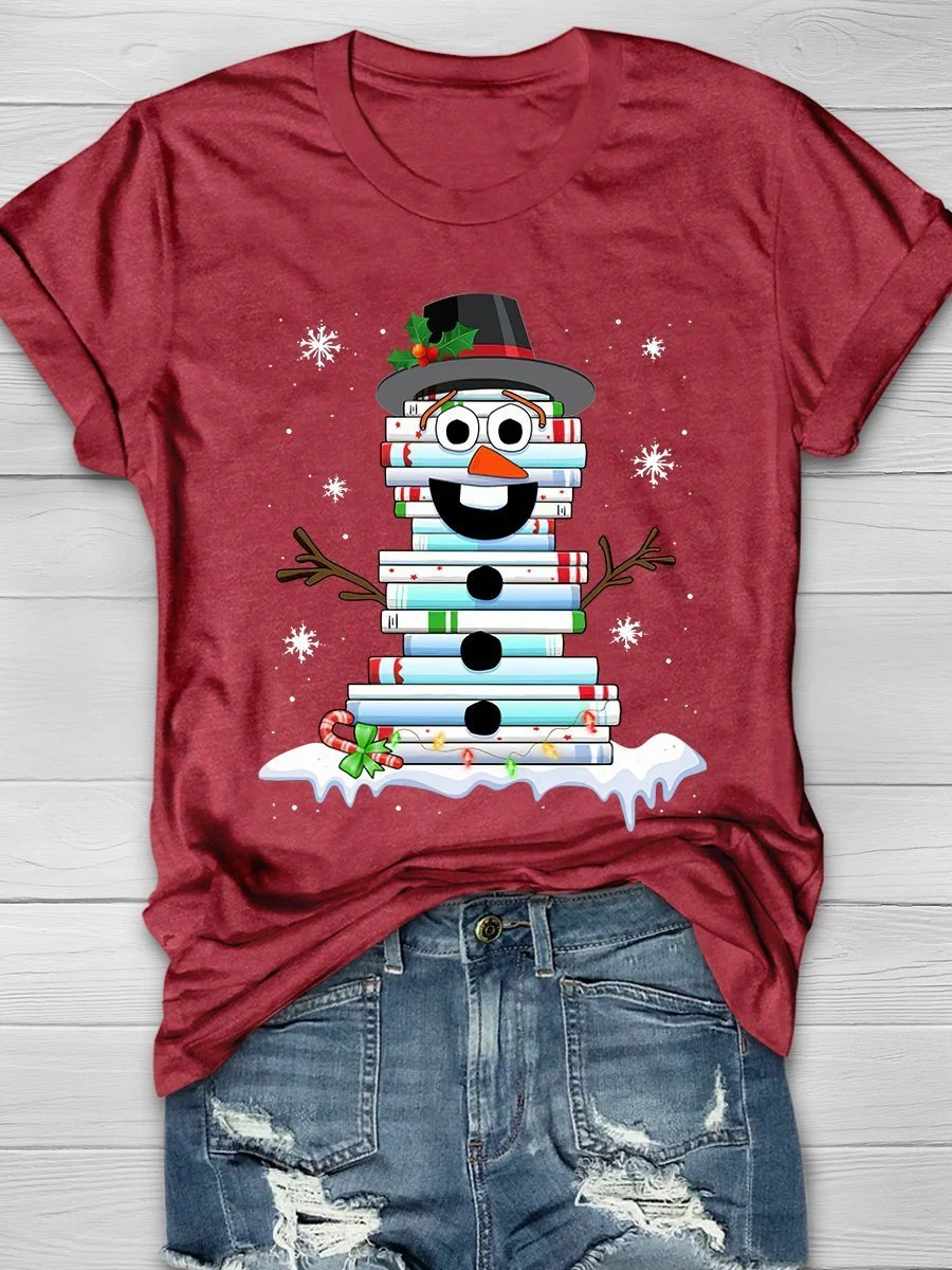 Teacher Book Lover Print Short Sleeve T-shirt