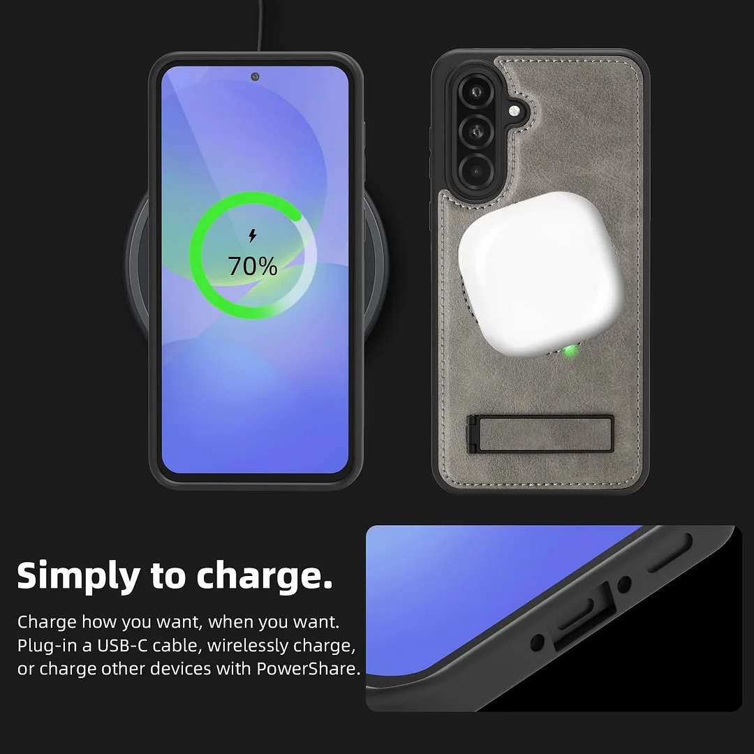 Samsung Galaxy Z Fold 6 Leather Case Magnetic Protective Case Holder Phone Case