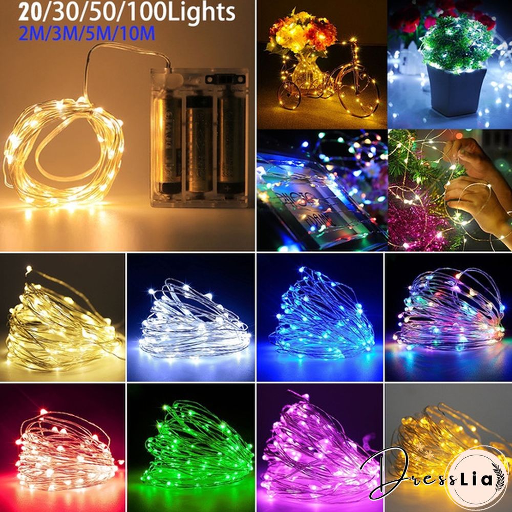 200 LEDs 10 Strands Waterproof Hanging Twinkle Fairy Lights Waterfall Vine String Lights Battery Operated Silver Wire Branch lights with Remote Timer for Garden Outdoor Bedroom Party Christmas Tree