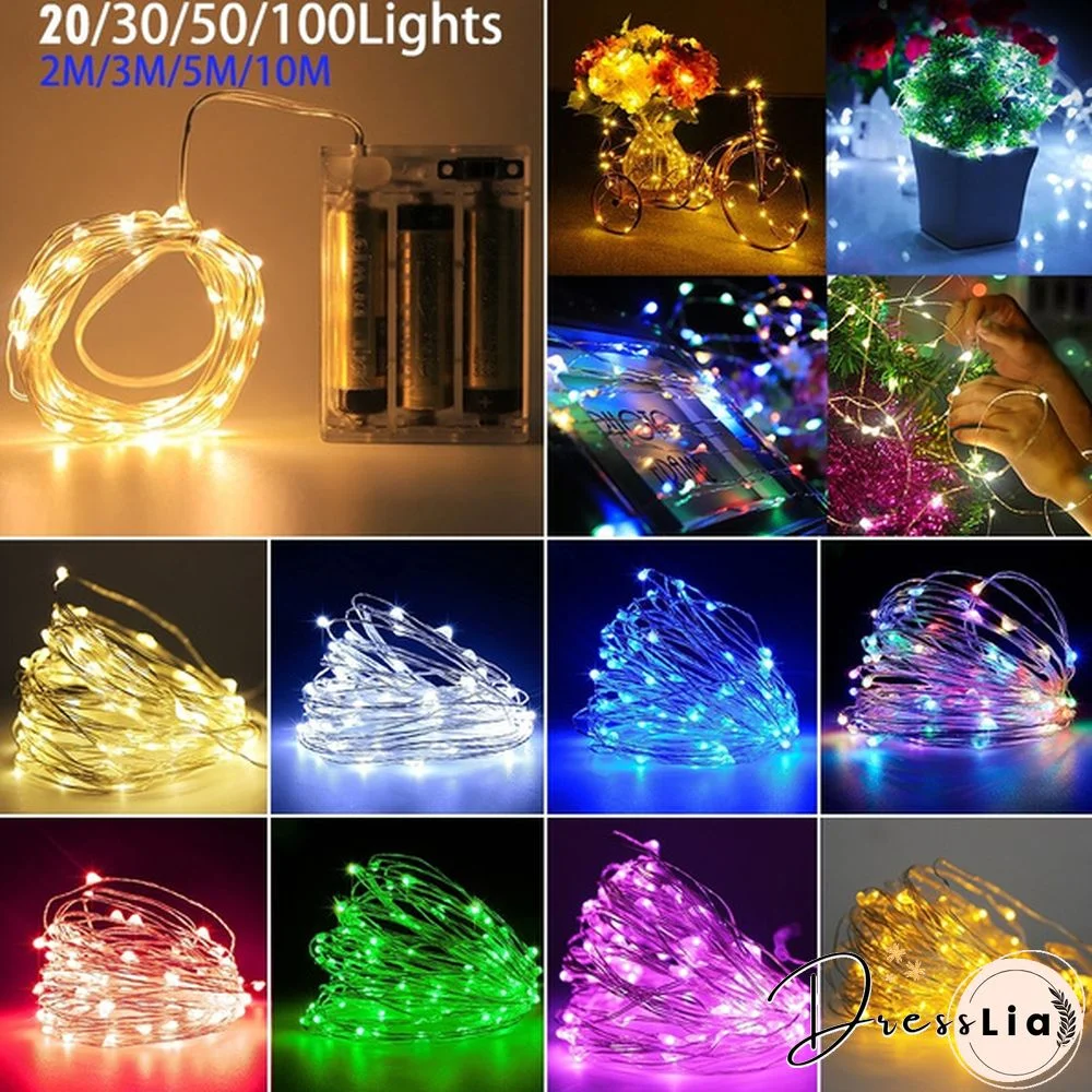 200 LEDs 10 Strands Waterproof Hanging Twinkle Fairy Lights Waterfall Vine String Lights Battery Operated Silver Wire Branch lights with Remote Timer for Garden Outdoor Bedroom Party Christmas Tree