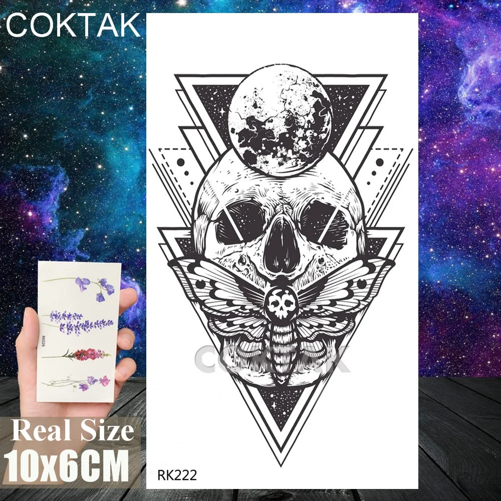 Creative Sexy Lady High Heels Temporary Tattoos Sticker Black Fake Waterpoof Tattoos Body Art Arm Chest Tattoo Decal For Adult