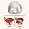 304 Stainless Steel Rice Strainer Drain Basket Slanted Bottom Basin Strainer Kitchen Colander