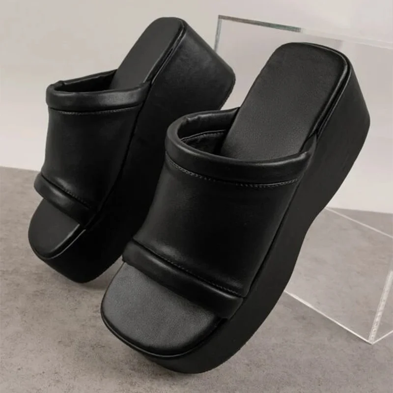 Qengg Summer Women's Sandals Casual Shoes Platform Sandal Women Slippers Wedges Shoe High Heels Plus Size 35-43 New Fashion Sides