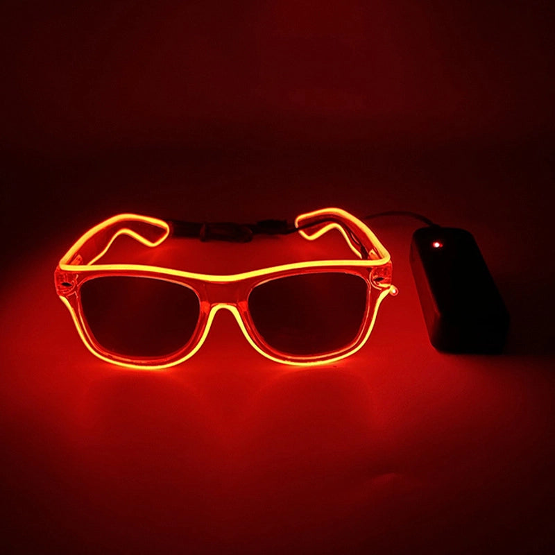 Halloween Exaggerated Color Block Plastic Holiday Party Luminous Glasses