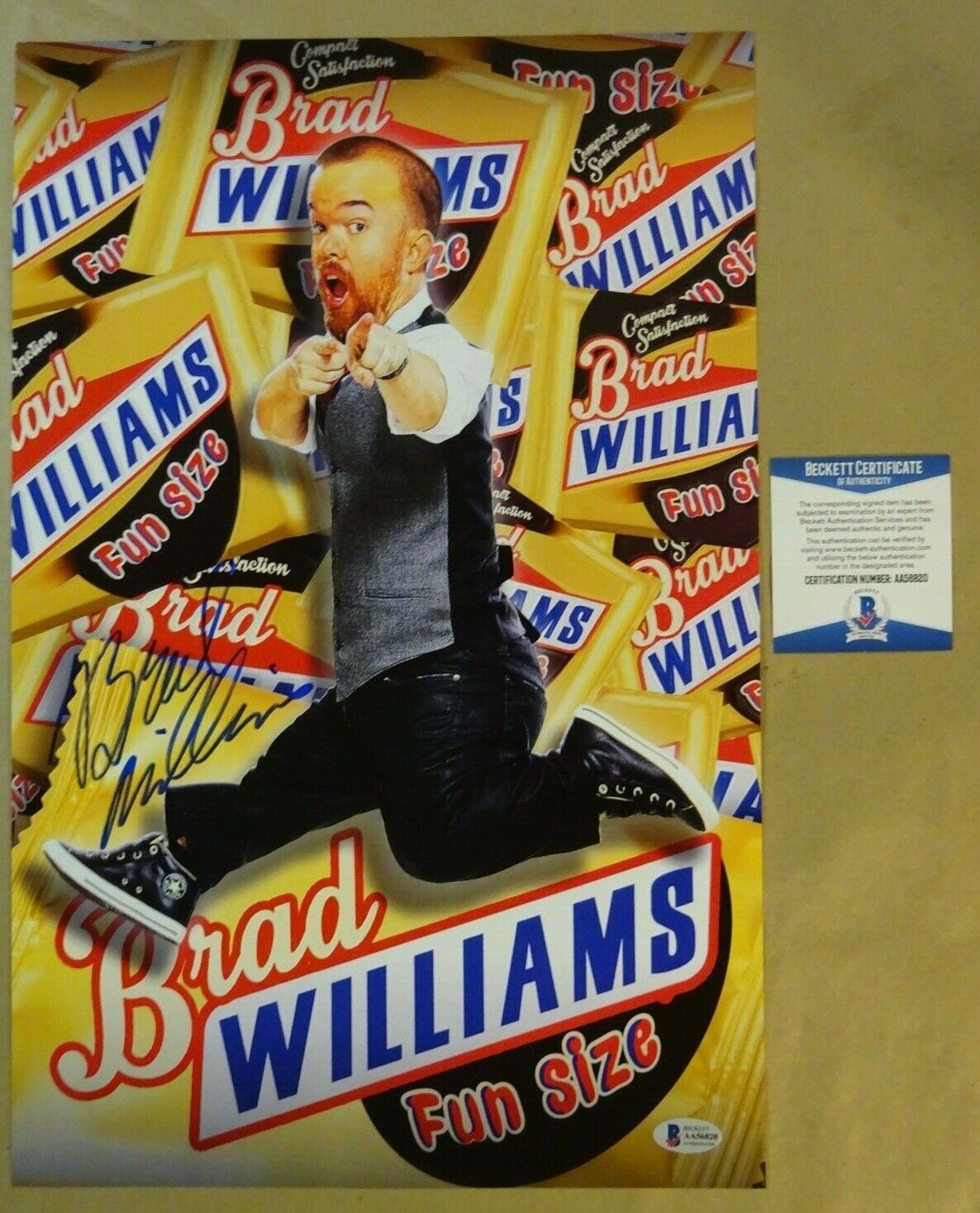 Signed BRAD WILLIAMS Autographed FUN SIZE COMEDY 11x17