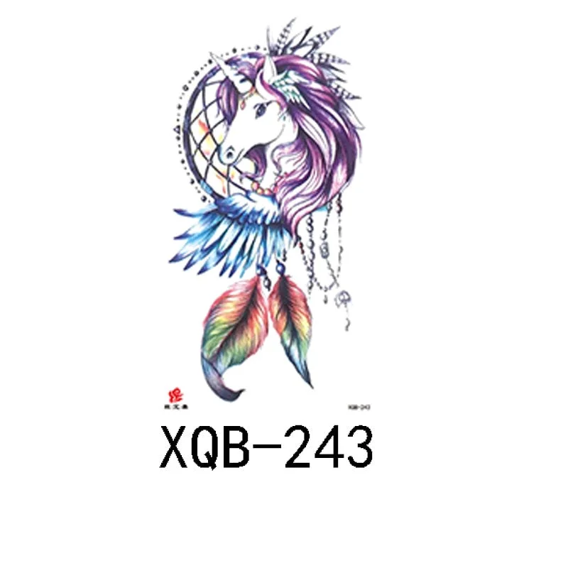 Small Full Arm Waterproof Tattoo Sticker Half Arm Arm Painted Flower Animal Arm Lasting European and American Tattoo Sticker