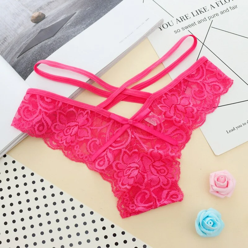 Women's Sexy Panties Lace Underwear Low Waist Panties Mesh Panties Floral Underwear Women's Seamless Panties Panties