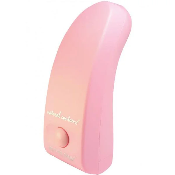 pornhint Pornhint Natural Contours Petite Pink Ribbon Massager 4 Inch Pink