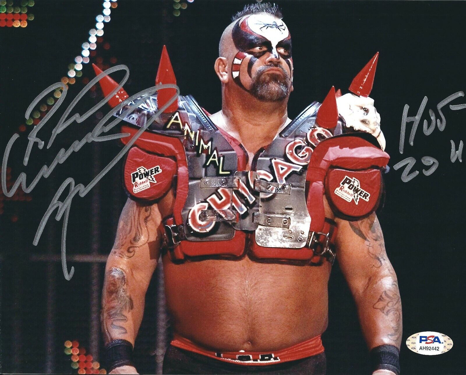 Road Warrior Animal Signed Wrestling 8x10 Photo Poster painting HOF 2011