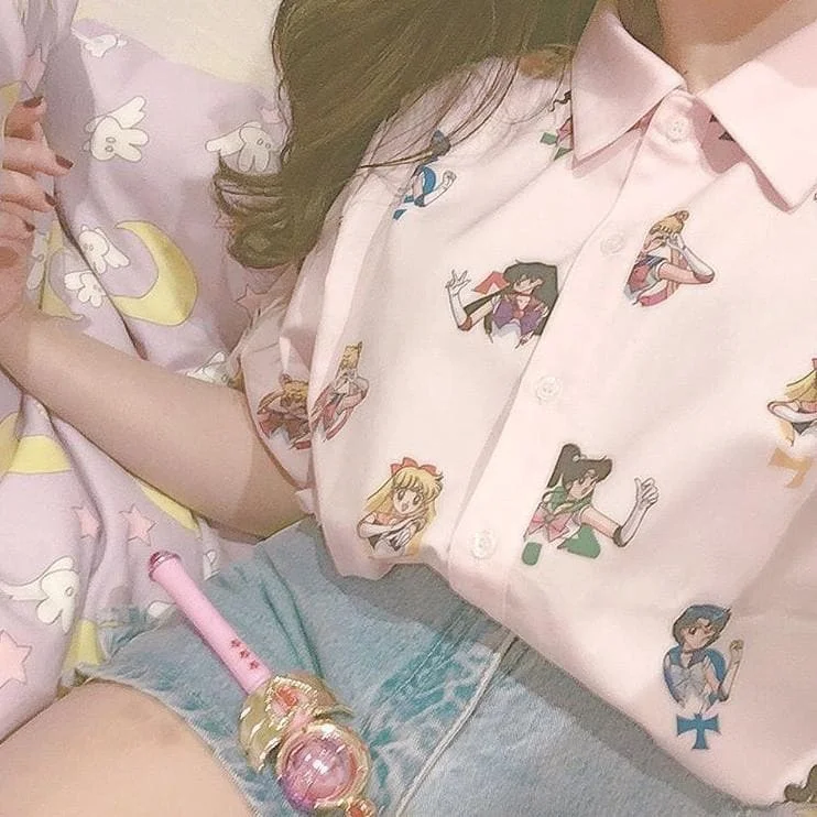 Pretty Guardian Sailor Senshi Pink Blouse Shirt SP1710031