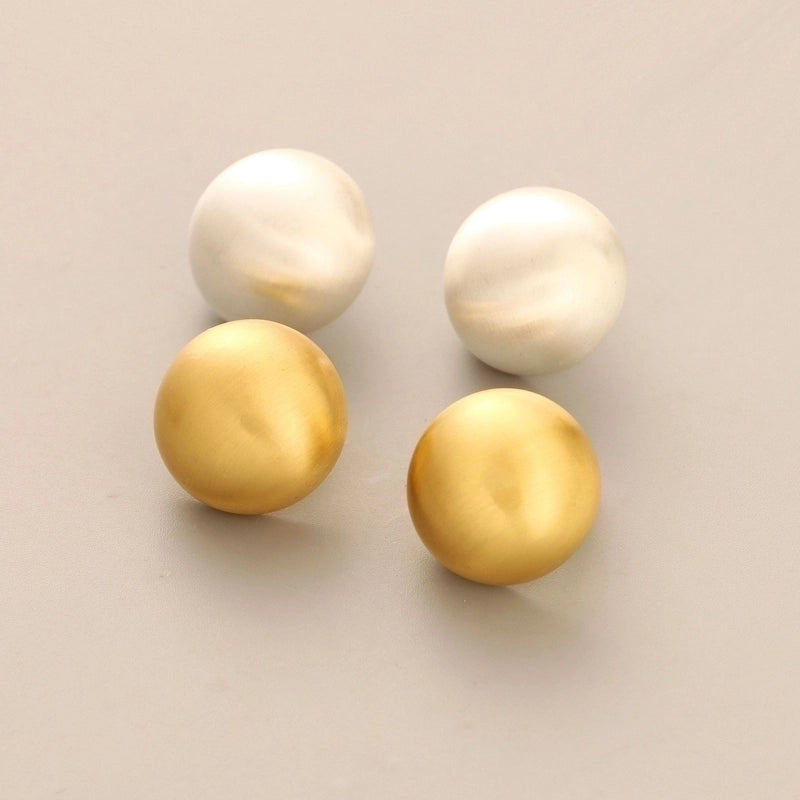 1 Pair Minimalist Round Plating Copper Ear Cuffs Ear Studs