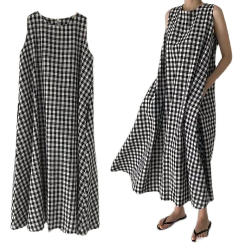Uveng Uveng Korean Single Design Lattice Strap Dress Girl Small Sling Dress Loose