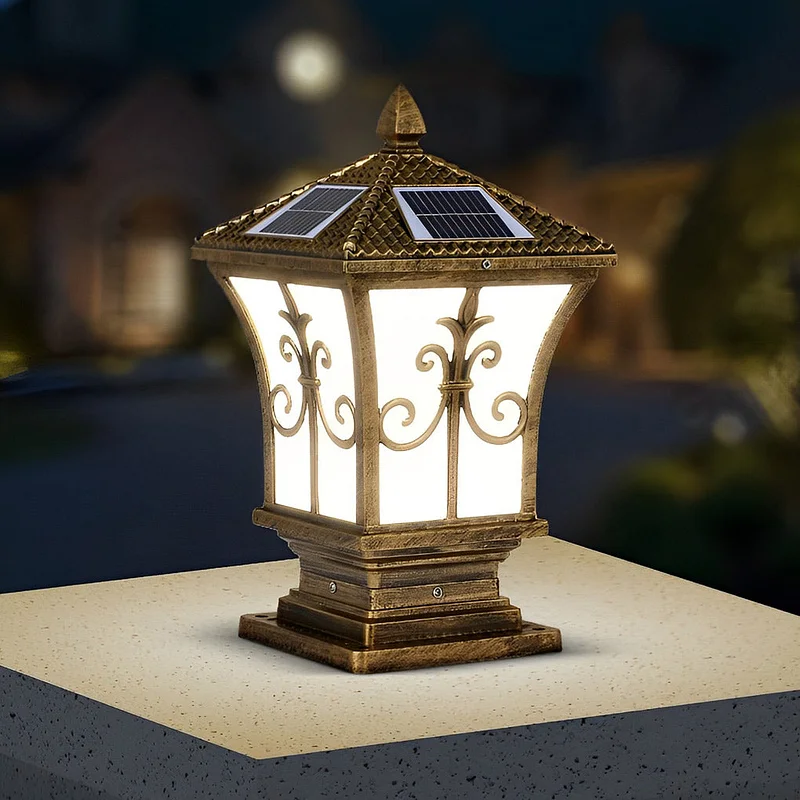 Vintage Ball Waterproof Aluminum European Outdoor Fence Post