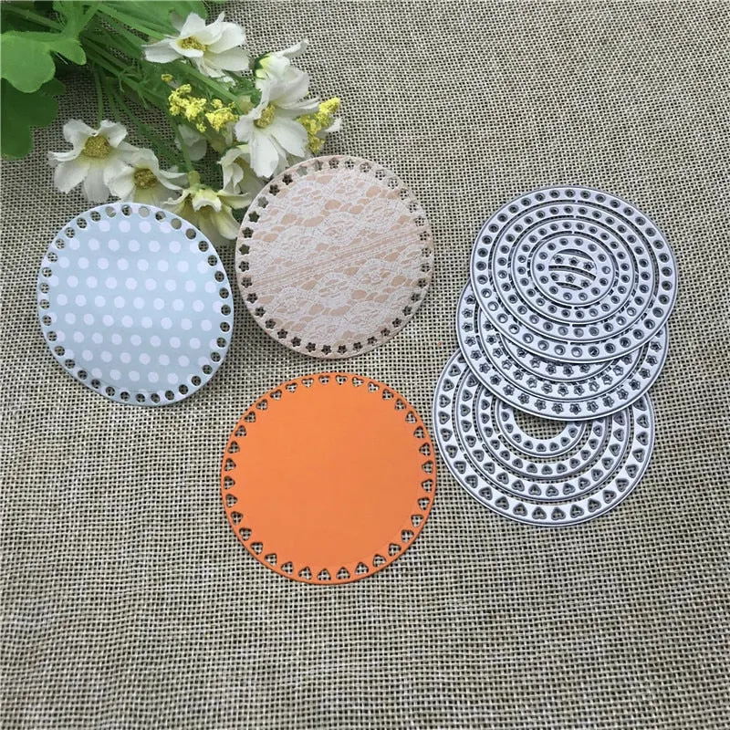 Lace RoundSuit frame Stamps Metal Cutting Dies Stencils For DIY Scrapbooking Decorative Embossing Handcraft Die Cutting Template