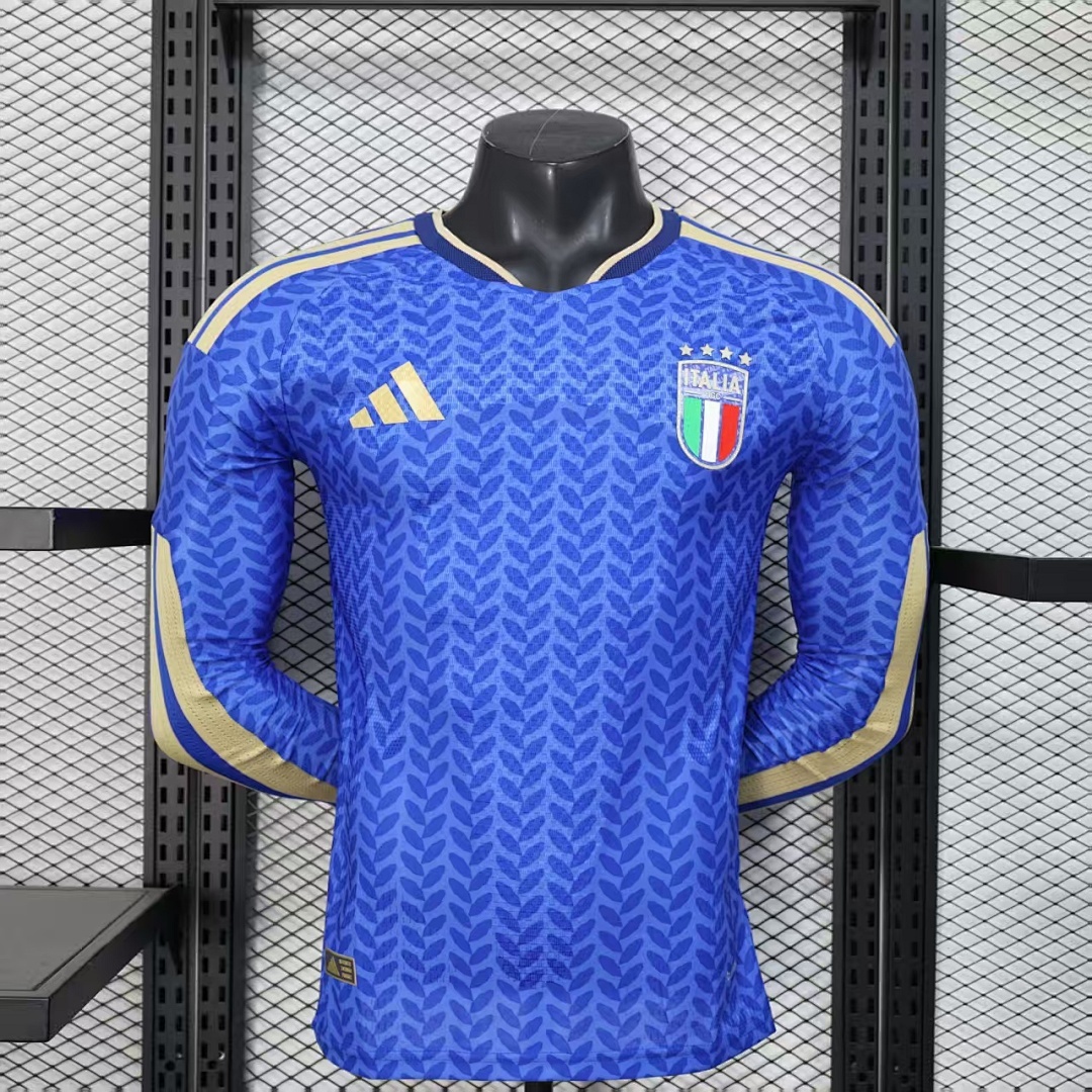 2026 Long Sleeves Player Version Italy Home World Cup Football Jersey 1:1 Thai Quality joyfball